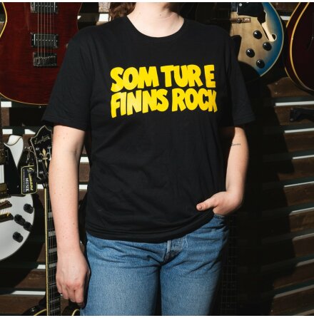 Paradiset Blues "Som tur e finns rock" black t-shirt