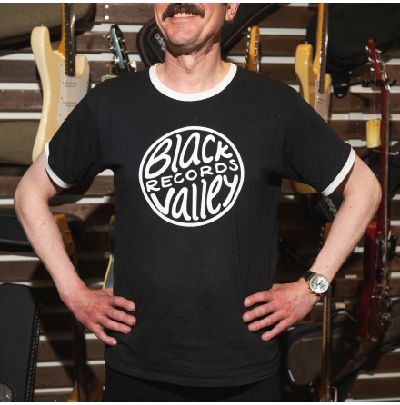 BlackValley Records black ringer t-shirt